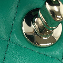 Load image into Gallery viewer, CHANEL Top Handle Mini Flap Bag Green/NavyAS2431 Lambskin Size 20
