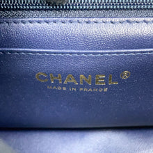 Load image into Gallery viewer, CHANEL Top Handle Mini Flap Bag Green/NavyAS2431 Lambskin Size 20
