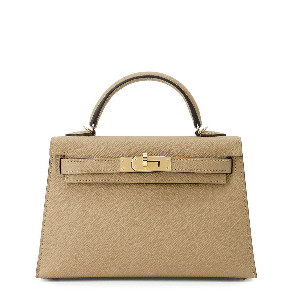 HERMES Mini Kelly 2 Poussiere Epsom