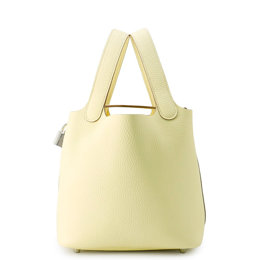 HERMES Picotin Lock Jaune Milton Taurillon Clemence Size PM