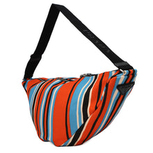 将图像加载到图库查看器中，PRADA Triangle Shoulder Bag Orange/Blue2VY007 Canvas Size Large
