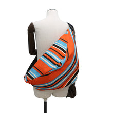 Load image into Gallery viewer, PRADA ★Triangle Shoulder Bag Orange/Blue2VY007 Canvas Size Large
