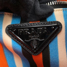 Load image into Gallery viewer, PRADA ★Triangle Shoulder Bag Orange/Blue2VY007 Canvas Size Large
