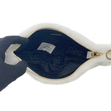 将图像加载到图库查看器中，PRADA Triangle 2WAY Shoulder Bag White1BC543 Fur Leather
