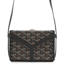 将图像加载到图库查看器中，GOYARD Menodiaire Trunk Shoulder Bag BlackMINA08PMLTY01CL01P PVC Leather
