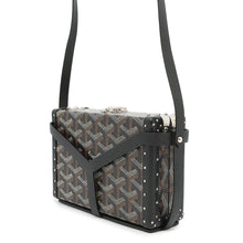将图像加载到图库查看器中，GOYARD Menodiaire Trunk Shoulder Bag BlackMINA08PMLTY01CL01P PVC Leather
