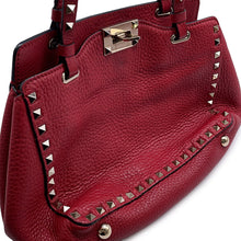 Load image into Gallery viewer, Valentino Garavani Rock Studded 2WAY Tote Bag Red Leather
