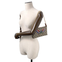 将图像加载到图库查看器中，GUCCI GG Supreme Holiday Collection ChainPouch Beige/Brown456866 PVC Leather

