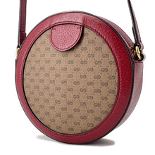 将图像加载到图库查看器中，GUCCI GG Supreme Round Shoulder Bag Doraemon Collaboration Brown/Red625216 PVC Leather
