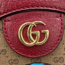 将图像加载到图库查看器中，GUCCI GG Supreme Round Shoulder Bag Doraemon Collaboration Brown/Red625216 PVC Leather
