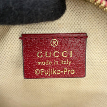 将图像加载到图库查看器中，GUCCI GG Supreme Round Shoulder Bag Doraemon Collaboration Brown/Red625216 PVC Leather
