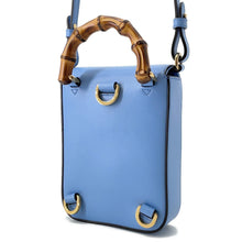 Load image into Gallery viewer, GUCCI Bamboo Mini 3WAY Backpack Light Blue702106 Leather Bamboo
