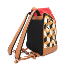 将图像加载到图库查看器中，GUCCI Interlocking G Backpack Brown/Red696013 Nylon Leather
