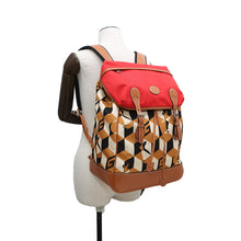 将图像加载到图库查看器中，GUCCI Interlocking G Backpack Brown/Red696013 Nylon Leather
