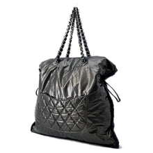 Load image into Gallery viewer, CHANEL CC Logo ChainTote Bag Black Nylon Fur
