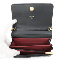 Load image into Gallery viewer, CHANEL Matelasse PearlChain Mini Chain Wallet BlackAP2932 Lambskin
