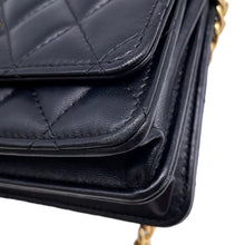 Load image into Gallery viewer, CHANEL Matelasse PearlChain Mini Chain Wallet BlackAP2932 Lambskin

