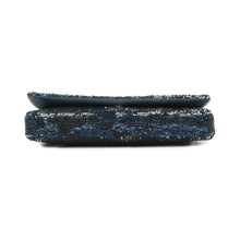 Load image into Gallery viewer, CHANEL Coco Cuba ChainShoulder Bag Navy/Silver Sequins Leather
