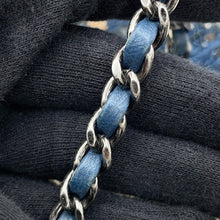 Load image into Gallery viewer, CHANEL Coco Cuba ChainShoulder Bag Navy/Silver Sequins Leather
