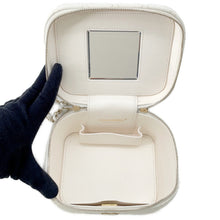 Load image into Gallery viewer, CHANEL Matelasse Top Handle Chain Vanity Bag WhiteAS3171 Caviar Leather Size Small
