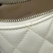 Load image into Gallery viewer, CHANEL Matelasse Top Handle Chain Vanity Bag WhiteAS3171 Caviar Leather Size Small
