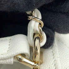 Load image into Gallery viewer, CHANEL Matelasse Top Handle Chain Vanity Bag WhiteAS3171 Caviar Leather Size Small
