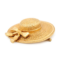Load image into Gallery viewer, CHANEL Hat motif Brooch Gold Metal
