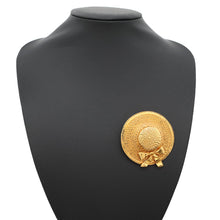 Load image into Gallery viewer, CHANEL Hat motif Brooch Gold Metal
