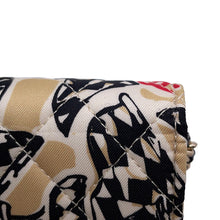 Load image into Gallery viewer, CHANEL Matelasse Checkered Flag ChainCard Case Year-end Gift Beige Nylon
