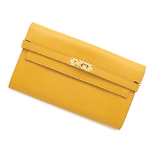 Load image into Gallery viewer, HERMES Kelly wallet long Jaune Ambre Epsom
