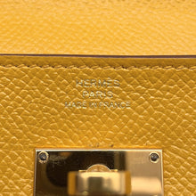 Load image into Gallery viewer, HERMES Kelly wallet long Jaune Ambre Epsom
