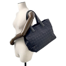 将图像加载到图库查看器中，CHANEL New Travel Line Tote BlackA15991 NylonJacquard Leather Size MM

