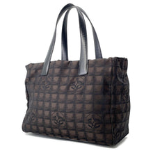 Load image into Gallery viewer, CHANEL New Travel Line Tote MarronA15991 NylonJacquard Leather Size MM
