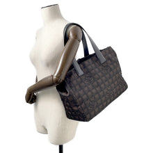 Load image into Gallery viewer, CHANEL New Travel Line Tote MarronA15991 NylonJacquard Leather Size MM

