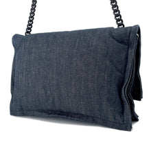 将图像加载到图库查看器中，Ferragamo VIVA BOW Viva Bow Vara Ribbon ChainShoulder NavyGG-210363 Denim
