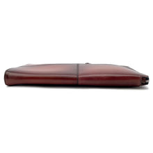 将图像加载到图库查看器中，Berluti Nino TGM Calligraphy Clutch Bag Brown Leather Size TGM
