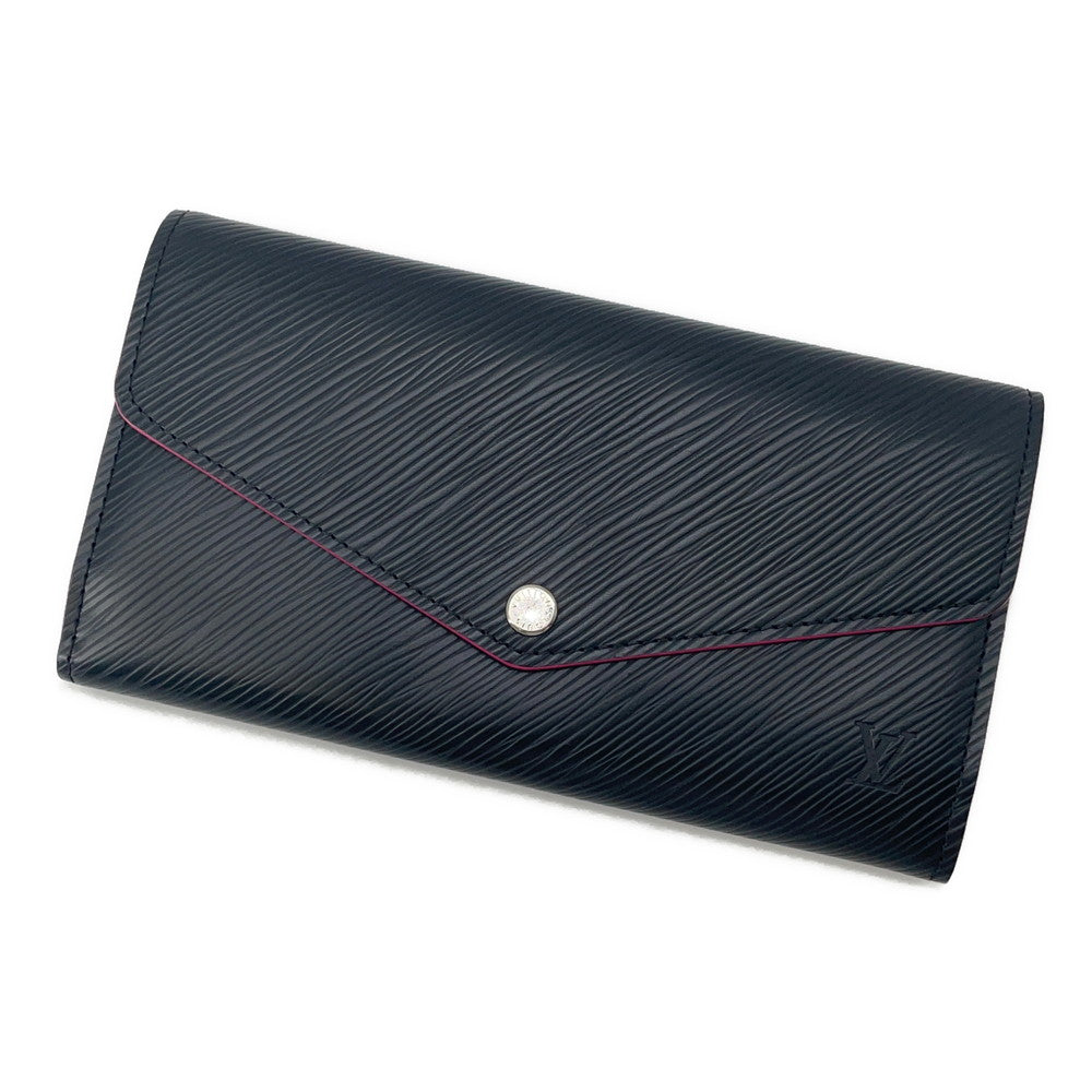 LOUIS VUITTON Portefeuille Sarah Noir/Hot pinkM64322 Epi Leather