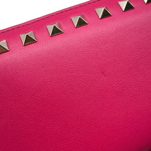 Load image into Gallery viewer, Valentino Garavani ★Studded round zip long purse Cloth PinkQW2P0645BOL Leather
