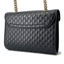 将图像加载到图库查看器中，GUCCI Emily ChainShoulder Black449636 MicroGuccissimaLeather
