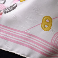 Load image into Gallery viewer, HERMES Carre Triangle Jean Garde-Robe Pop/ Garde Robe Pop Size 70 White/Multicolor Silk100%
