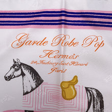 Load image into Gallery viewer, HERMES Carre Triangle Jean Garde-Robe Pop/ Garde Robe Pop Size 70 White/Multicolor Silk100%
