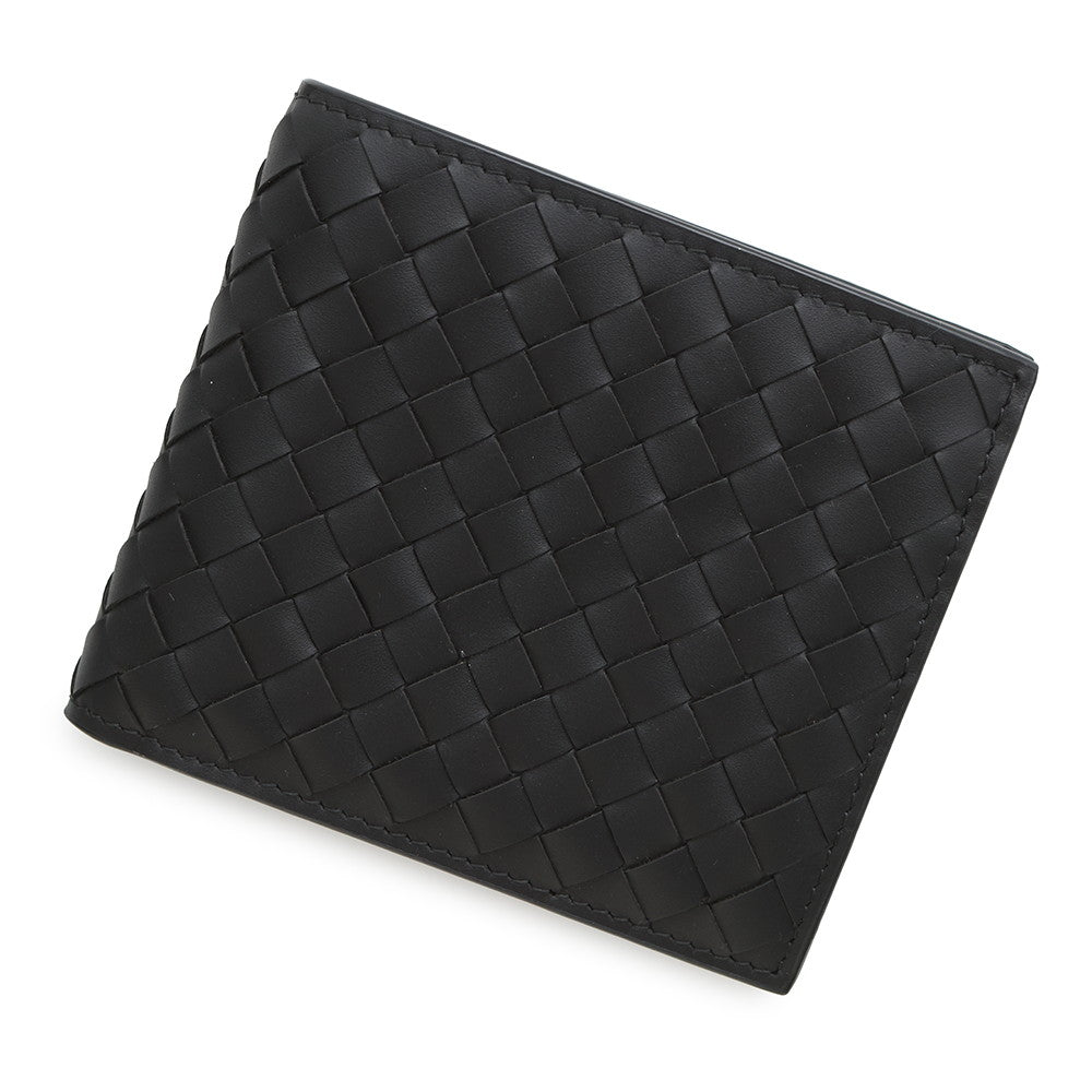 Bottega Veneta Folded wallet Black193642 INTRECCIATOLeather