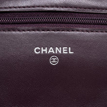 Load image into Gallery viewer, CHANEL Matelasse Chain wallet PurpleA33814 Lambskin
