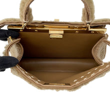 Load image into Gallery viewer, FENDI Peekaboo Icy You Brown8BN327 Mouton Size Small
