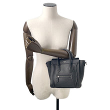 将图像加载到图库查看器中，CELINE Luggage shopper Black189243 Leather Size Nano
