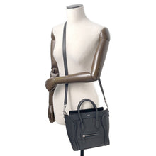 将图像加载到图库查看器中，CELINE Luggage shopper Black189243 Leather Size Nano
