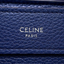 将图像加载到图库查看器中，CELINE ★Luggage Shopper Blue189243 Leather Size Nano
