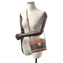 Load image into Gallery viewer, CELINE Tambour Triomphe Shoulder Tan195192 TriompheCanvas Leather Size Medium
