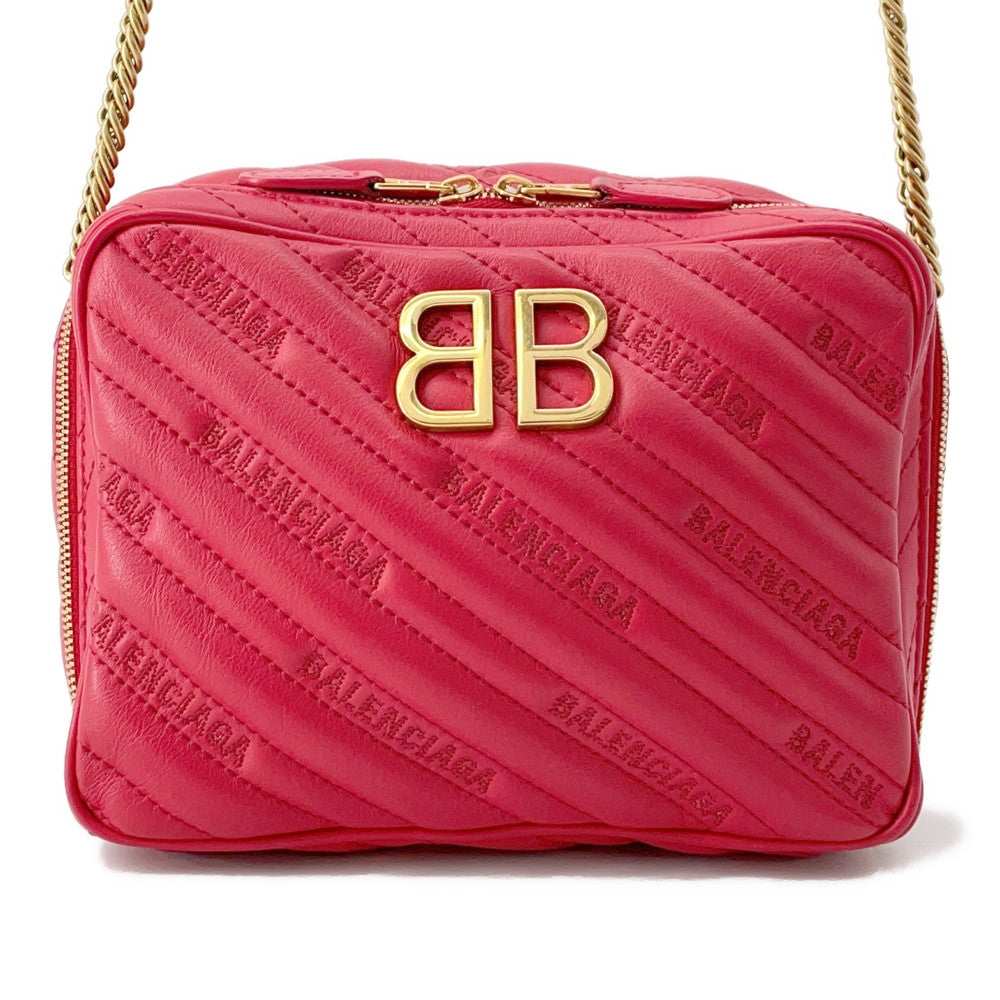 BALENCIAGA BBReporter ChainShoulder Red526678 Leather Size XS