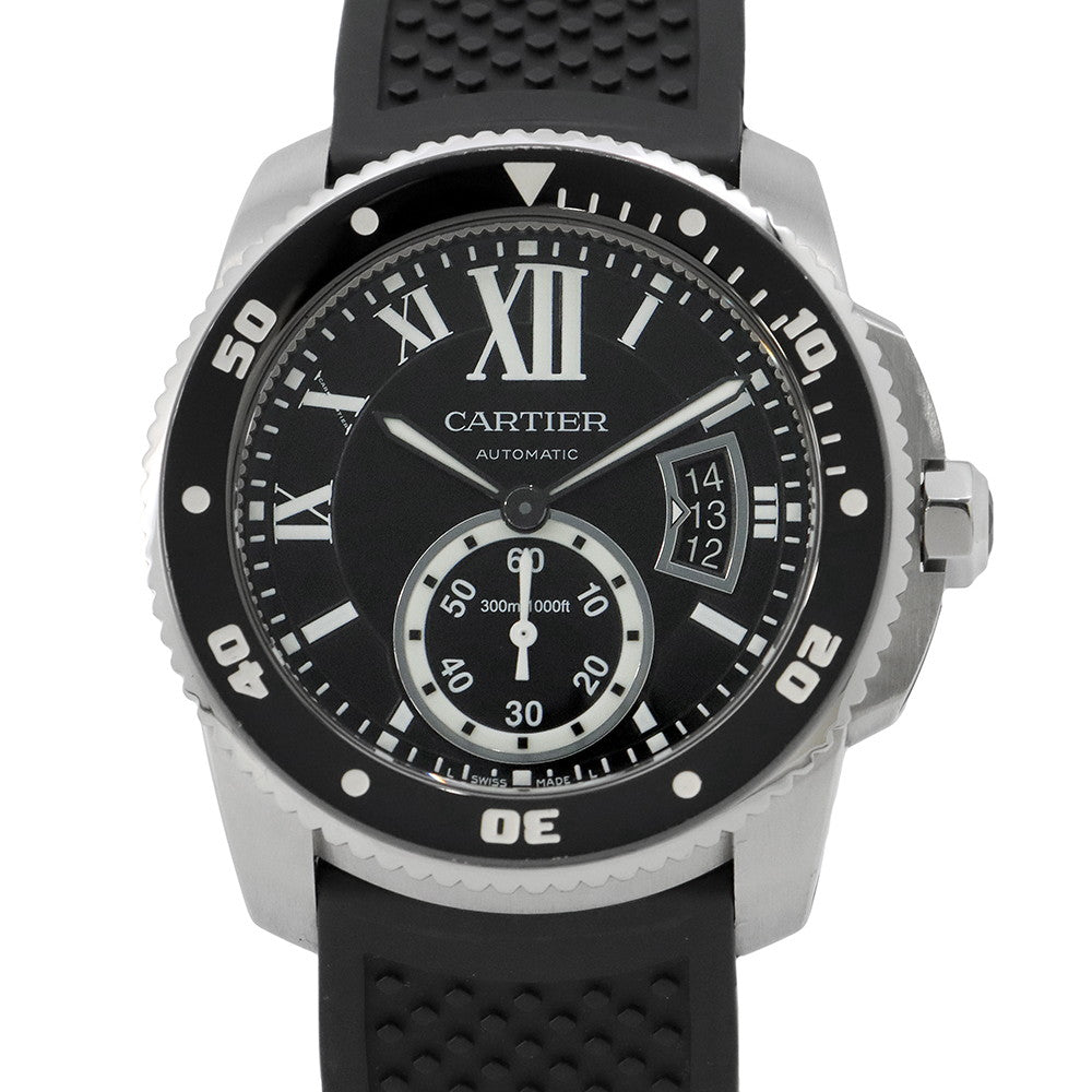 CARTIER Caliber de Cartier Diver W42mm Stainless Steel Rubber Black DialW7100056